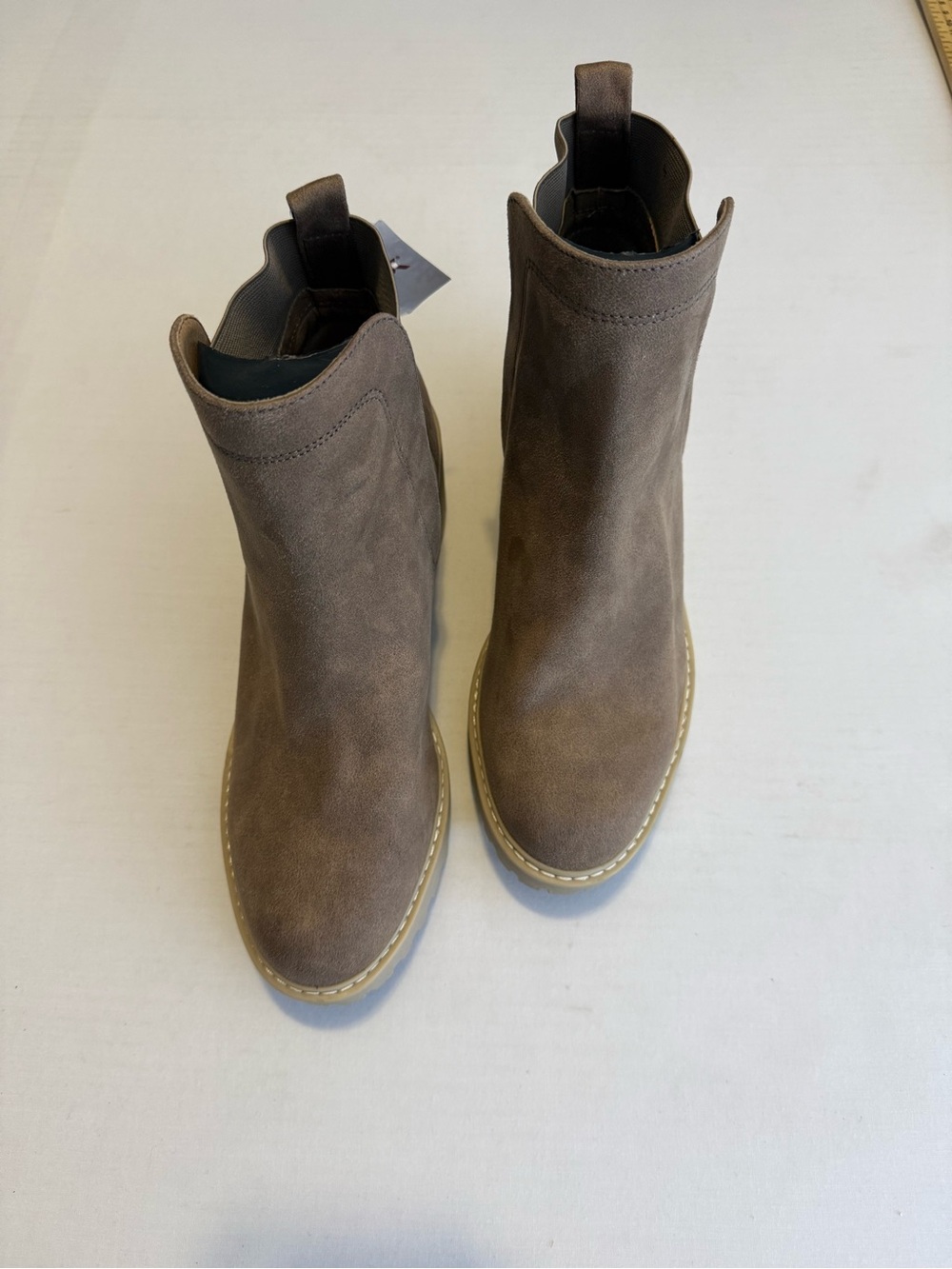 Dolce Vita Taupe Suede Ankle Booties